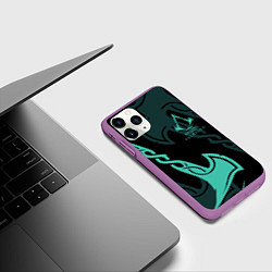 Чехол iPhone 11 Pro матовый ASSASSINS CREED VALHALLA, цвет: 3D-фиолетовый — фото 2