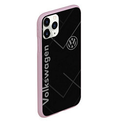 Чехол iPhone 11 Pro матовый VOLKSWAGEN, цвет: 3D-розовый — фото 2
