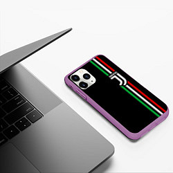 Чехол iPhone 11 Pro матовый JUVENTUS, цвет: 3D-фиолетовый — фото 2
