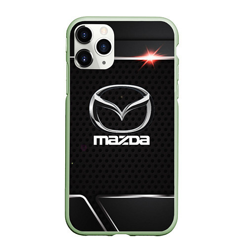 Чехол iPhone 11 Pro матовый MAZDA / 3D-Салатовый – фото 1