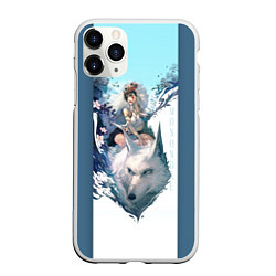 Чехол iPhone 11 Pro матовый Mononoke, цвет: 3D-белый