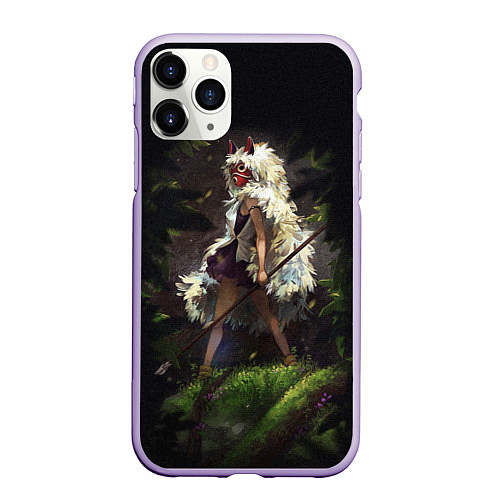 Чехол iPhone 11 Pro матовый Принцесса Мононоке / 3D-Светло-сиреневый – фото 1