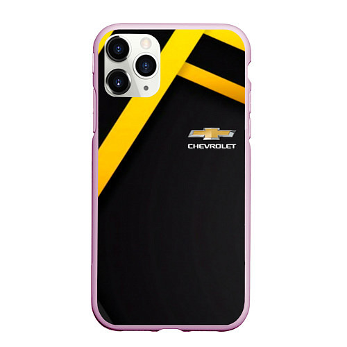 Чехол iPhone 11 Pro матовый CHEVROLET / 3D-Розовый – фото 1