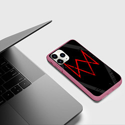 Чехол iPhone 11 Pro матовый WATCH DOGS LEGION, цвет: 3D-малиновый — фото 2