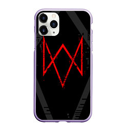 Чехол iPhone 11 Pro матовый WATCH DOGS LEGION, цвет: 3D-светло-сиреневый