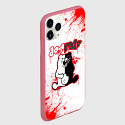 Чехол iPhone 11 Pro матовый Monokuma, цвет: 3D-малиновый — фото 2