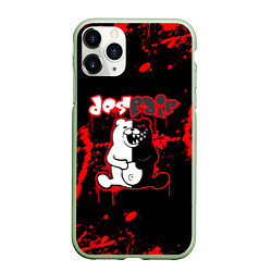 Чехол iPhone 11 Pro матовый Monokuma, цвет: 3D-салатовый