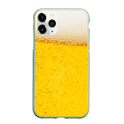 Чехол iPhone 11 Pro матовый Пиво, цвет: 3D-салатовый