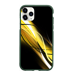 Чехол iPhone 11 Pro матовый GEOMETRY STRIPES, цвет: 3D-темно-зеленый