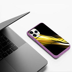 Чехол iPhone 11 Pro матовый GEOMETRY STRIPES, цвет: 3D-фиолетовый — фото 2