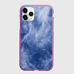 Чехол iPhone 11 Pro матовый Облака в небе, цвет: 3D-фиолетовый