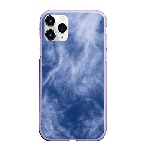 Чехол iPhone 11 Pro матовый Облака в небе / 3D-Светло-сиреневый – фото 1