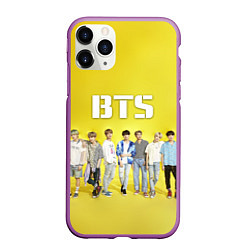 Чехол iPhone 11 Pro матовый BTS, цвет: 3D-фиолетовый