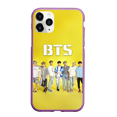 Чехол iPhone 11 Pro матовый BTS / 3D-Фиолетовый – фото 1