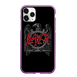 Чехол iPhone 11 Pro матовый Slayer, цвет: 3D-фиолетовый