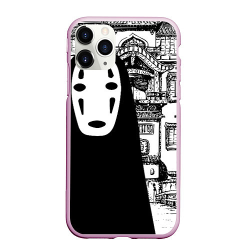 Чехол iPhone 11 Pro матовый No-Face Spirited Away Ghibli / 3D-Розовый – фото 1