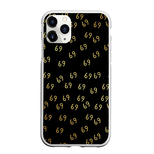 Чехол iPhone 11 Pro матовый 6ix9ine Gold / 3D-Белый – фото 1