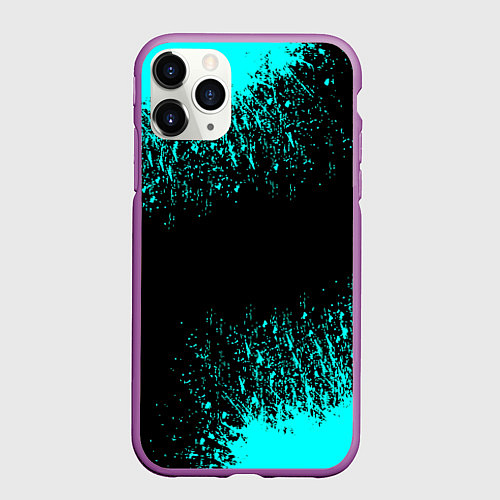 Чехол iPhone 11 Pro матовый Краска / 3D-Фиолетовый – фото 1