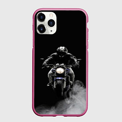 Чехол iPhone 11 Pro матовый МОТОЦИКЛЫ, цвет: 3D-малиновый