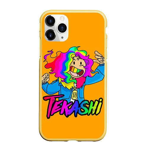 Чехол iPhone 11 Pro матовый 6IX9INE / 3D-Желтый – фото 1