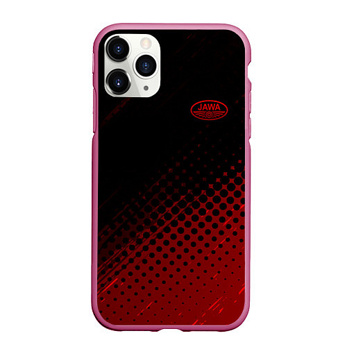 Чехол iPhone 11 Pro матовый JAWA / 3D-Малиновый – фото 1