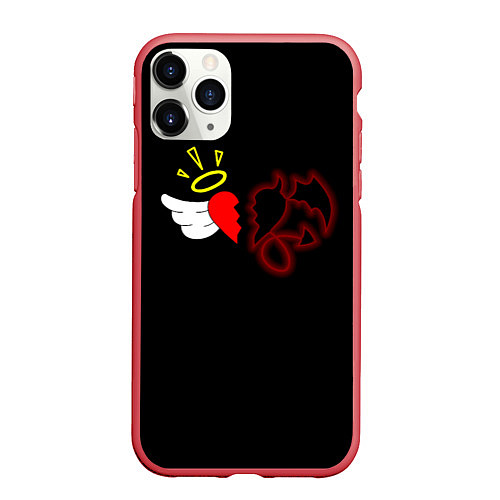 Чехол iPhone 11 Pro матовый Добро и зло, Payton Moormeier / 3D-Красный – фото 1