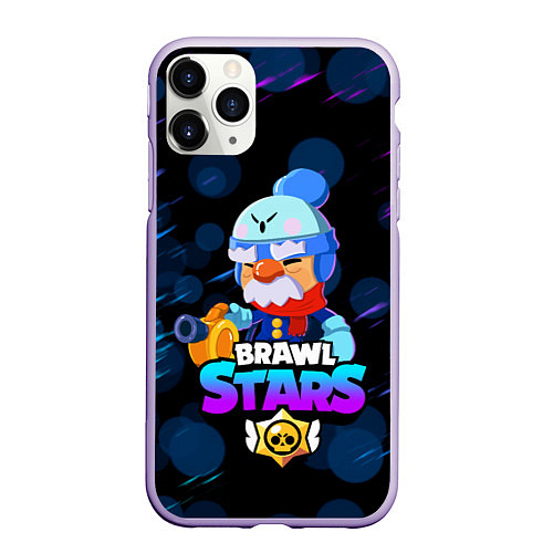 Чехол iPhone 11 Pro матовый BRAWL STARS GALE / 3D-Светло-сиреневый – фото 1