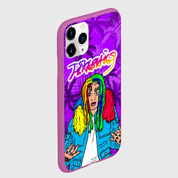 Чехол iPhone 11 Pro матовый Такеши 6ix9ine, цвет: 3D-фиолетовый — фото 2