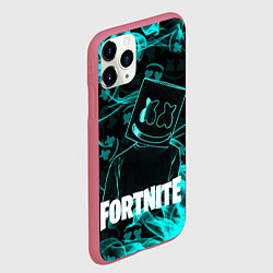 Чехол iPhone 11 Pro матовый Fortnite Marshmello, цвет: 3D-малиновый — фото 2