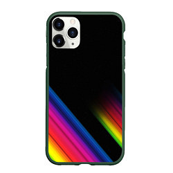 Чехол iPhone 11 Pro матовый НЕОНОВАЯ ТЕКСТУРА, цвет: 3D-темно-зеленый