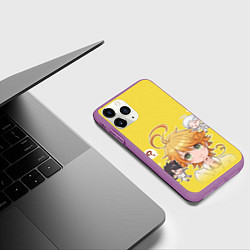 Чехол iPhone 11 Pro матовый Обещанный Неверленд, цвет: 3D-фиолетовый — фото 2