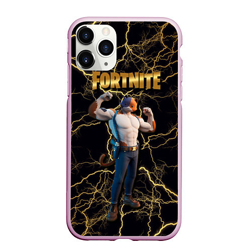 Чехол iPhone 11 Pro матовый Meowcles Fortnite 2 / 3D-Розовый – фото 1