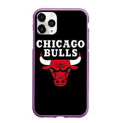 Чехол iPhone 11 Pro матовый CHICAGO BULLS