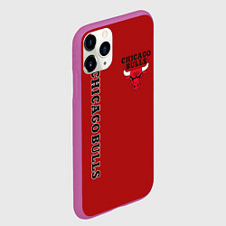 Чехол iPhone 11 Pro матовый CHICAGO BULLS, цвет: 3D-фиолетовый — фото 2