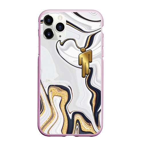 Чехол iPhone 11 Pro матовый Billie Eilish Gold / 3D-Розовый – фото 1