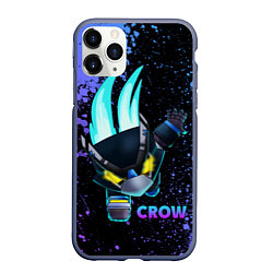 Чехол iPhone 11 Pro матовый Brawl Stars CROW, цвет: 3D-серый