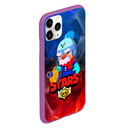 Чехол iPhone 11 Pro матовый BRAWL STARS GALE, цвет: 3D-фиолетовый — фото 2