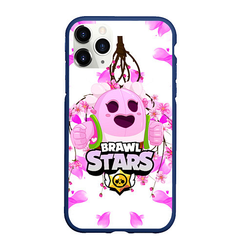 Чехол iPhone 11 Pro матовый Sakura Spike Brawl Stars / 3D-Тёмно-синий – фото 1