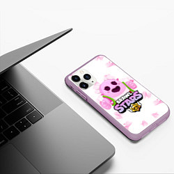 Чехол iPhone 11 Pro матовый Sakura Spike Brawl Stars, цвет: 3D-сиреневый — фото 2