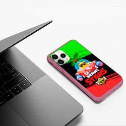 Чехол iPhone 11 Pro матовый BRAWL STARS NEW SPROUT 8, цвет: 3D-малиновый — фото 2