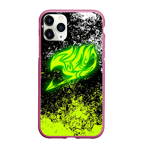 Чехол iPhone 11 Pro матовый FAIRY TAIL / 3D-Малиновый – фото 1