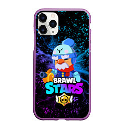 Чехол iPhone 11 Pro матовый BRAWL STARS GALE, цвет: 3D-фиолетовый