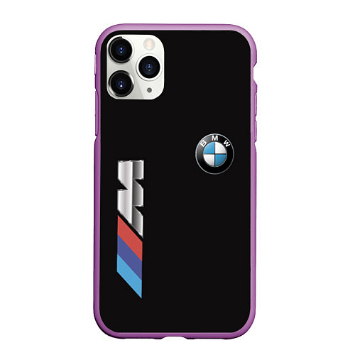 Чехол iPhone 11 Pro матовый BMW / 3D-Фиолетовый – фото 1