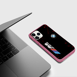 Чехол iPhone 11 Pro матовый BMW, цвет: 3D-малиновый — фото 2