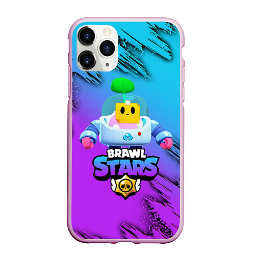 Чехол iPhone 11 Pro матовый Brawl Stars SPROUT / 3D-Розовый – фото 1