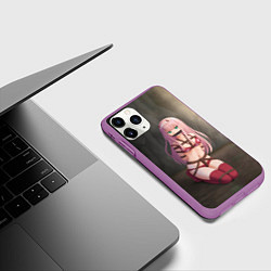 Чехол iPhone 11 Pro матовый Милый во Франксе, цвет: 3D-фиолетовый — фото 2