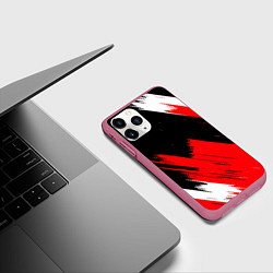 Чехол iPhone 11 Pro матовый ТЕКСТУРА, цвет: 3D-малиновый — фото 2