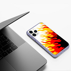 Чехол iPhone 11 Pro матовый ОГОНЬ, цвет: 3D-светло-сиреневый — фото 2