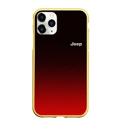 Чехол iPhone 11 Pro матовый Jeep спина Z, цвет: 3D-желтый