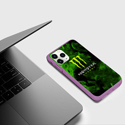 Чехол iPhone 11 Pro матовый MONSTER ENERGY, цвет: 3D-фиолетовый — фото 2